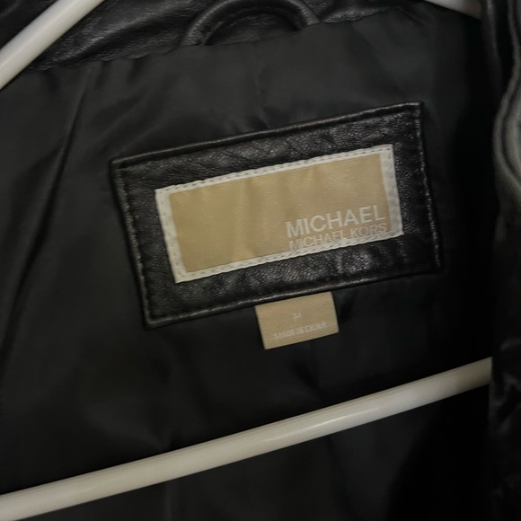 Michael Kors black super soft leather moto jacket - Picture 4 of 4